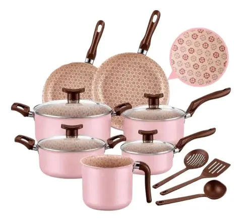 Kit 10 Peças Colinox Rosa
