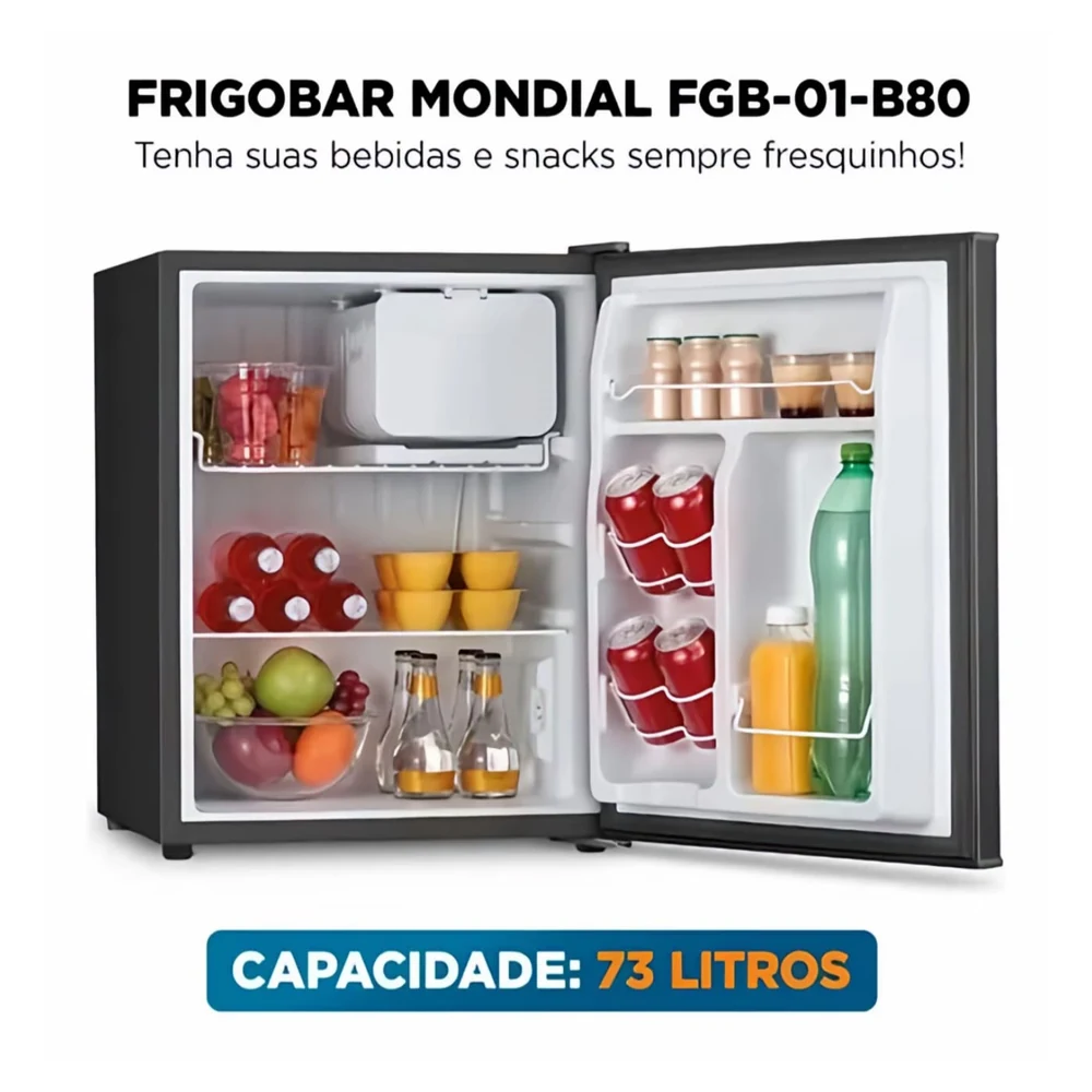 Capacidade de 73 litros